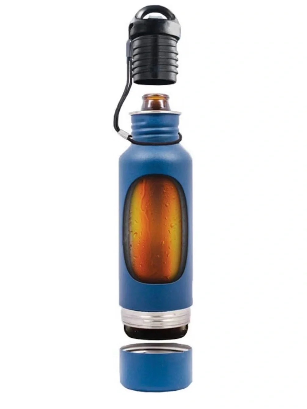 The Standard 2.0 Original Stainless Steel Beer Bottle Holder Insulator Blue